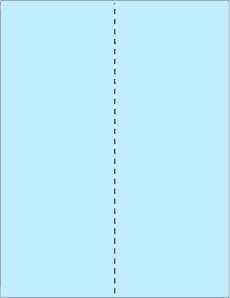 Limited Papers (TM) 8.5x11 Perforated Paper, 20/50 Pound, 75 GSM, Variety of Perforation Sizes and Colors, for Forms, Tickets, Postcards, Business Cards. (Blue, 2 up – vertical 4 1/4”)-DeskLoop Office