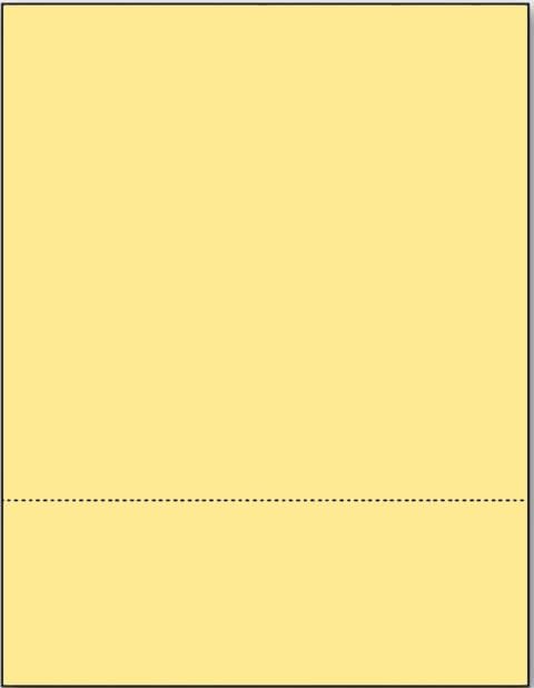 Limited Papers (TM) 8.5x11 Perforated Paper, 20/50 Pound, 75 GSM, Variety of Perforation Sizes and Colors, for Forms, Tickets, Postcards, Business Cards. (Buff, 2 up – 3.5” from bottom)-DeskLoop Office
