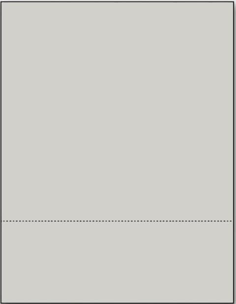 Limited Papers (TM) 8.5x11 Perforated Paper, 20/50 Pound, 75 GSM, Variety of Perforation Sizes and Colors, for Forms, Tickets, Postcards, Business Cards. (Grey, 2 up – 3.5” from bottom)-DeskLoop Office