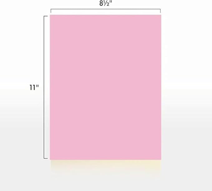 Colored Copy Paper, 20LB (75 GSM) 8.5 X 11, 500 Sheets Per Ream (PINK)-DeskLoop Office
