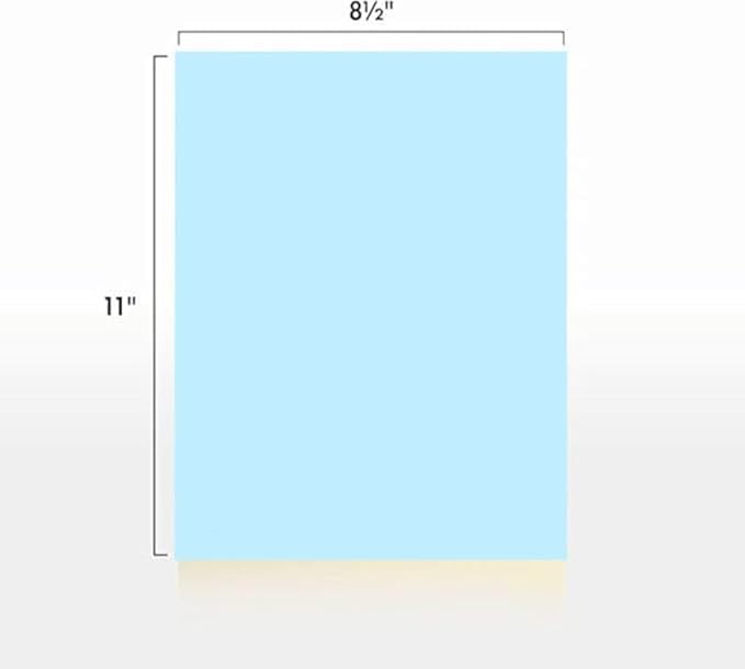 Colored Copy Paper, 20 LB (75 GSM) 8.5 X 11, 500 Sheets (Blue)-DeskLoop Office