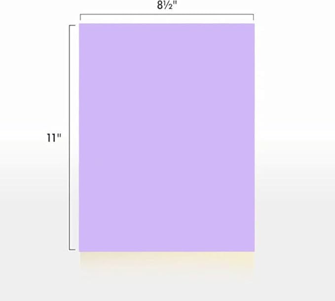 Colored Copy Paper, 20 LB (75 GSM) 8.5 X 11, 500 Sheets (Lavender/orchid)-DeskLoop Office