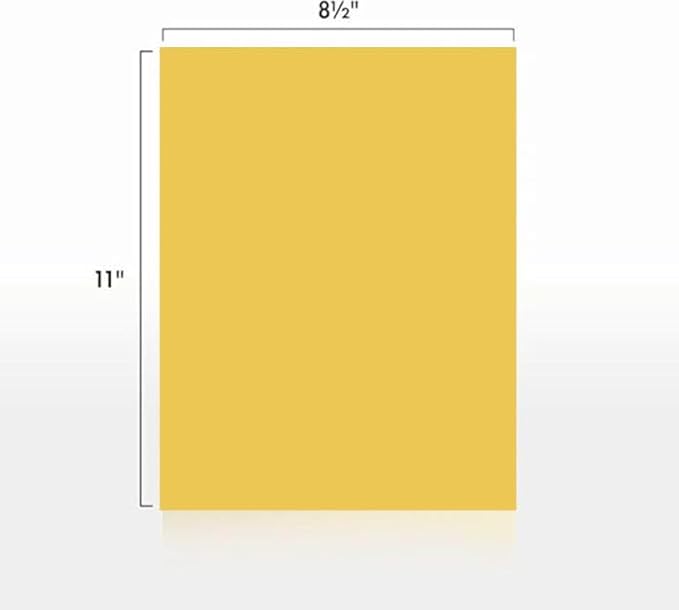 Colored Copy Paper, 20 LB (75 GSM) 8.5 X 11, 500 Sheets (Gold)-DeskLoop Office