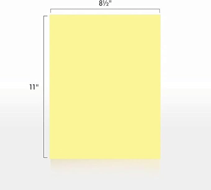 Colored Copy Paper, 20 LB (75 GSM) 8.5 X 11, 500 Sheets (Canary)-DeskLoop Office