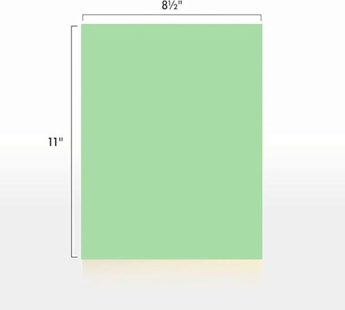 Colored Copy Paper, 20 LB (75 GSM) 8.5 X 11, 500 Sheets (Green)-DeskLoop Office