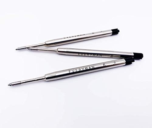 Everyman Grafton Gel Ink Pen Bundle, Crimson | Premium 0.7mm Refillable Metal Pen with Comfortable Grip + 3 Black Refills | Smooth Writing EDC Pen Set for Office, Travel, Gifts & Daily Use-DeskLoop Office