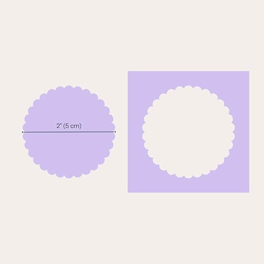 Craftelier - 2 Inch Circle Scallop Punch with Lever Press | Shape Hole Puncher for Paper Crafts | Scalloped Hole Punch for Scrapbooking, DIY Cards & Journals | Mini Hole Punch for Paper & Cardstock.-DeskLoop Office