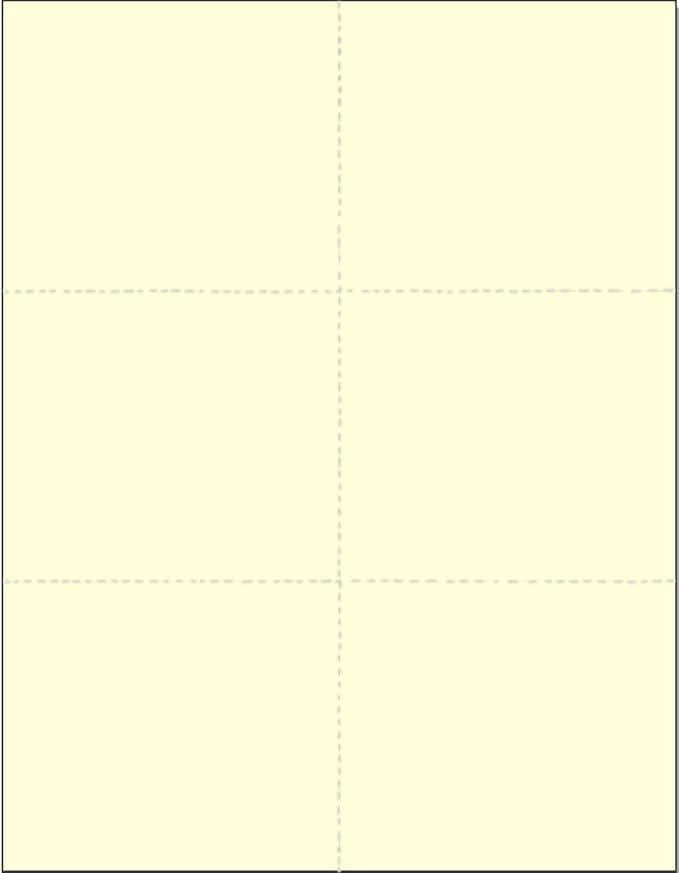 Limited Papers (TM) 8.5x11 Perforated Paper, 20 Pound 75 GSM, Variety of Perforation Sizes and Colors, for Forms, Tickets, Postcards, Business Cards. (Ivory, 6 up)-DeskLoop Office