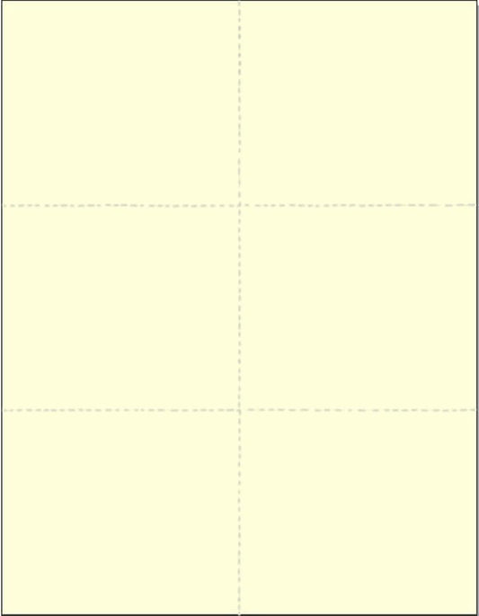 Limited Papers (TM) 8.5x11 Perforated Paper, 20 Pound 75 GSM, Variety of Perforation Sizes and Colors, for Forms, Tickets, Postcards, Business Cards. (Ivory, 6 up)-DeskLoop Office