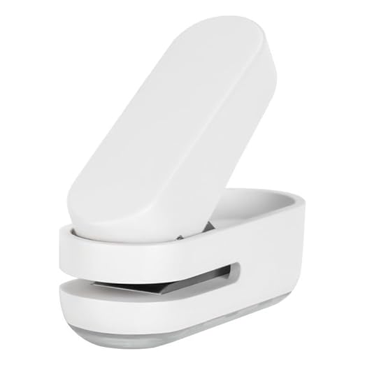 Knamoda Mini Small Hole Puncher White Color, 10 Sheet Paper Hole Puncher Capacity Single Hole Puncher for Office Use Or Gift for Students (White)-DeskLoop Office