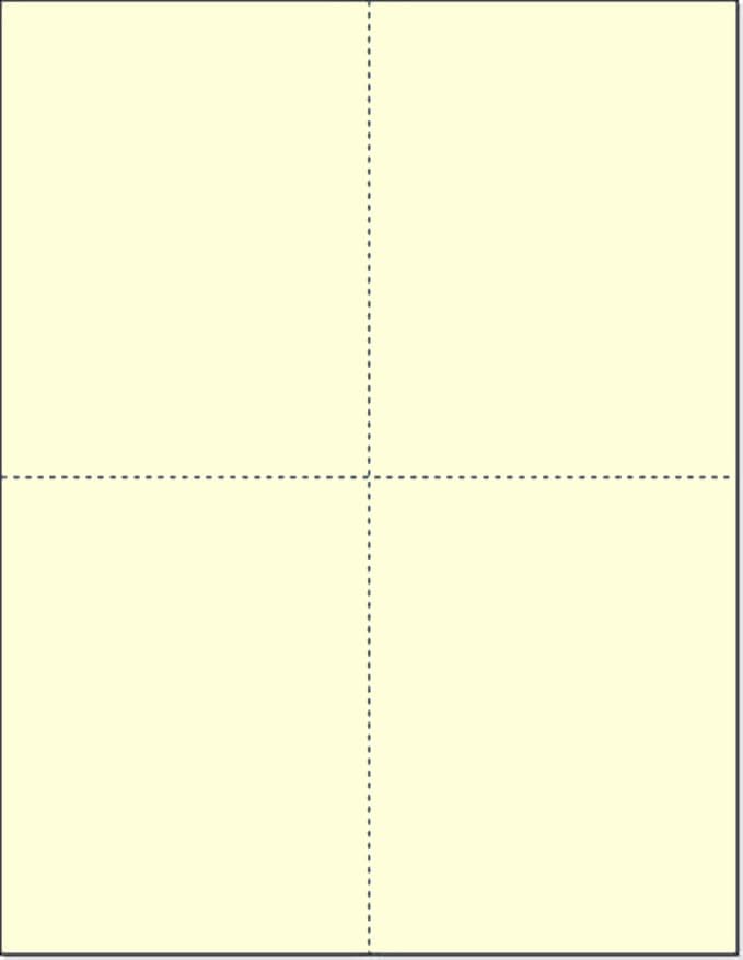 Limited Papers (TM) 8.5x11 Perforated Paper, 20/50 Pound, 75 GSM, Variety of Perforation Sizes and Colors, for Forms, Tickets, Postcards, Business Cards. (Ivory, 4 up – 1 Hor. & 1 Ver.)-DeskLoop Office