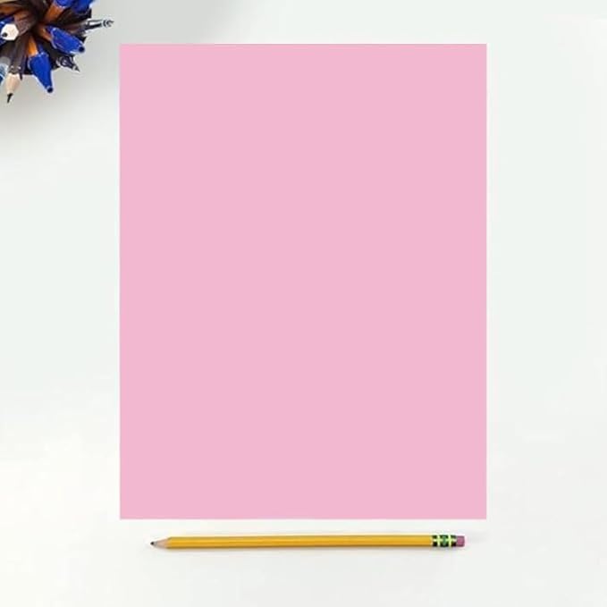 Colored Copy Paper, 20LB (75 GSM) 8.5 X 11, 500 Sheets Per Ream (PINK)-DeskLoop Office