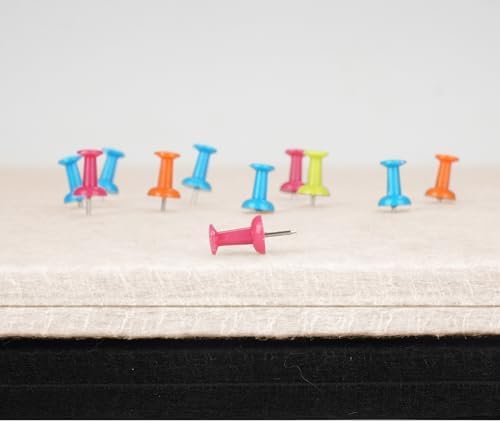 Large Bulletin Board - 72 X 48 inches Cork Board with 30 Pushpin, 6' x 4' Cork Board for Walls Pin Board, Self-Adhesive Felt Board Vision Board Foldable Photo Board for Wall (Oatmeal)-DeskLoop Office