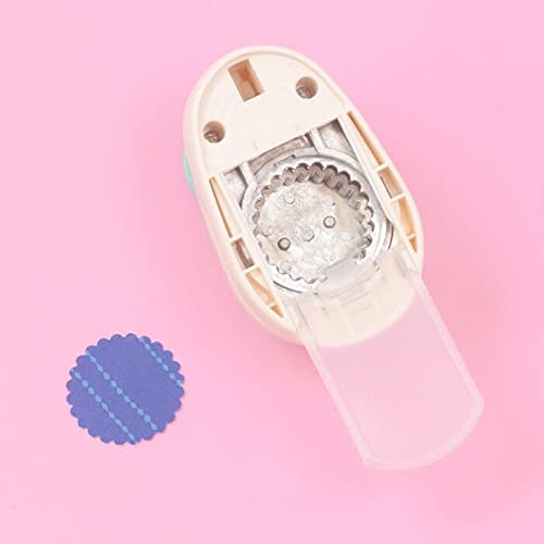 Craftelier - 1,5 Inch Circle Scallop Punch with lever press | Shape Hole Puncher for Paper Crafts | Scalloped Hole Punch for Scrapbooking, DIY Cards & Journals | Mini Hole Punch for Paper & Cardstock.-DeskLoop Office