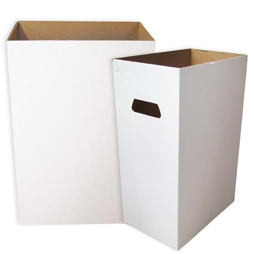 VictoryStore 22.3 gallons Cardboard Trash Bin, Reusable, Recyclable and Disposable Trash Cans, Sturdy Cardboard Medium Size (Blank, 25-Pack)-DeskLoop Office