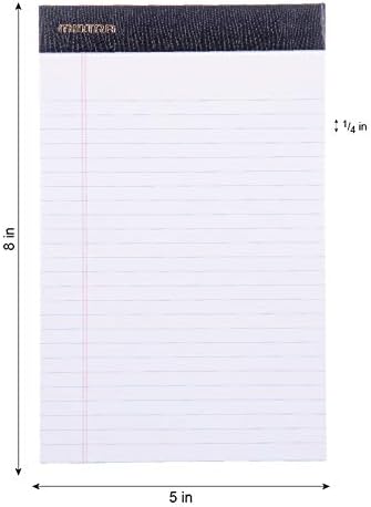 Mintra Office Legal Pads, ((xPremium, 5in x 8in, Narrow (White), 36pk (6-6pks))-DeskLoop Office