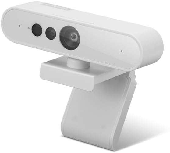 Lenovo HD 1080p Webcam (510 FHD) - Monitor Camera with 4X Digital Zoom, 95° Wide Angle, 360° Rotation Pan & Tilt - Desktop Cam with Dual Microphones & Windows Hello for Livestreaming & Conferences-DeskLoop Office