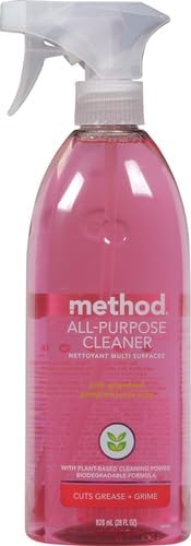 Method All-Purpose Cleaner, Pink Grapefruit, Plant-Based and Biodegradable Formula Perfect for Most Counters, Tiles, Stone, and More, 28 oz spray bottle-DeskLoop Office