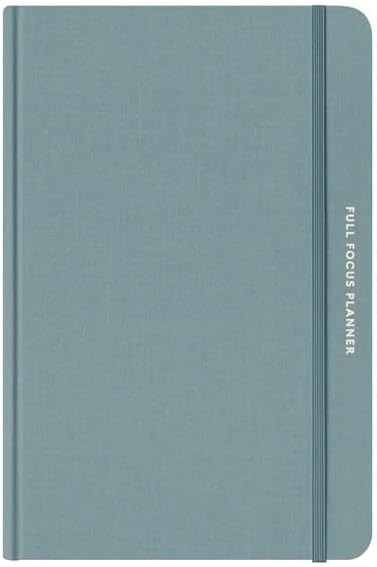 Full Focus Sea Blue Linen Planner by Michael Hyatt - The #1 Daily Planner to Set Annual Goals, Increase Focus, Eliminate Overwhelm, and Achieve Your Biggest Goals - Hardcover-DeskLoop Office
