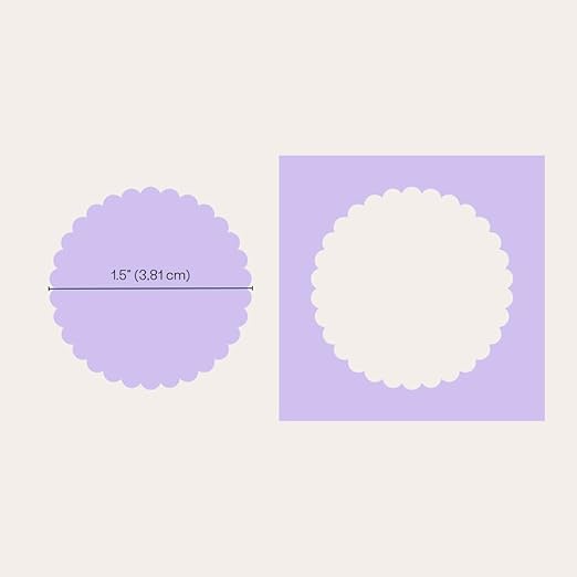 Craftelier - 1,5 Inch Circle Scallop Punch with lever press | Shape Hole Puncher for Paper Crafts | Scalloped Hole Punch for Scrapbooking, DIY Cards & Journals | Mini Hole Punch for Paper & Cardstock.-DeskLoop Office