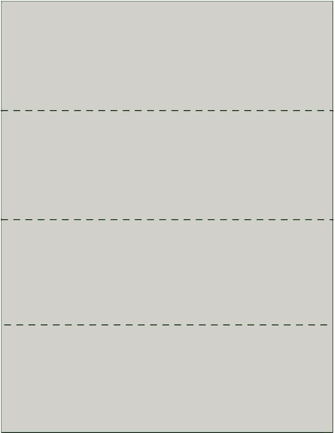 Limited Papers (TM) 8.5x11 Perforated Paper, 20/50 Pound, 75 GSM, Variety of Perforation Sizes and Colors, for Forms, Tickets, Postcards, Business Cards. (Grey, 4 up - horizontal every 2.75")-DeskLoop Office