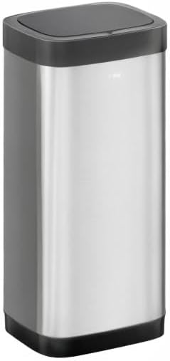 EKO EcoSmart Tall and Large Kitchen Trash Can, 80L/21.1G High Capacity, Touchless Soft Square Motion Sensor Garbage Can, Brushed Stainless Steel-DeskLoop Office