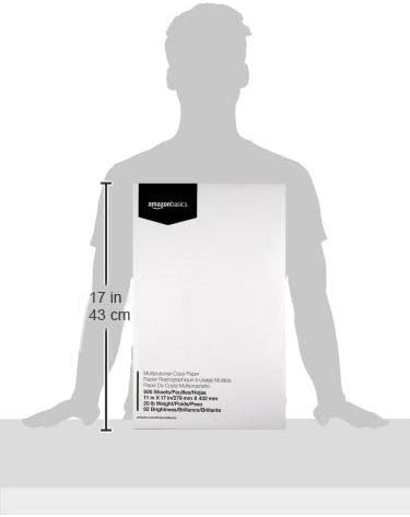 Amazon Basics Multipurpose Copy Printer Paper, 20 lb, 11 x 17 Inches, 5 Reams (2,500 Sheets), 92 Bright, White-DeskLoop Office