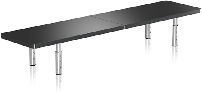 suptek Dual Monitor Stand Riser,Large Monitor Laptop Stand Riser 3 Adjustable Heights Computer Stand for Laptop, Printer, Notebook(MST016L)-DeskLoop Office