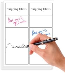 100 Sheets 2"x4" Shipping Address Labels, 10-UP Blank Mailing Labels, White Self-Adhesive Customized Stickers for Inkjet and Laser Printer-DeskLoop Office