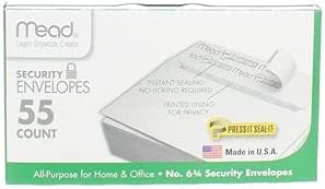 Mead Press-It Seal-It #6 3/4 Security Envelopes - Image 9