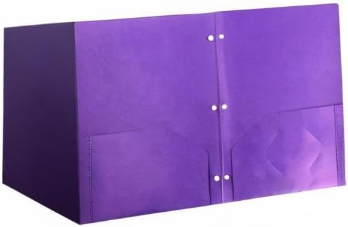 JAM PAPER Heavy Duty Plastic 3 Hole Punch Pocket Folders - Image 8