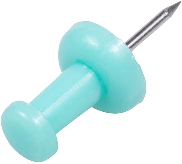 JAM PAPER Colorful Push Pins - Teal Pushpins - 100/Pack-DeskLoop Office