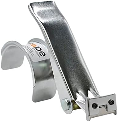 WOD Excell ET-166 Heavy Duty Metal Frame Filament Strapping Tape Dispenser: Fits 1 inch Wide, Chrome-DeskLoop Office