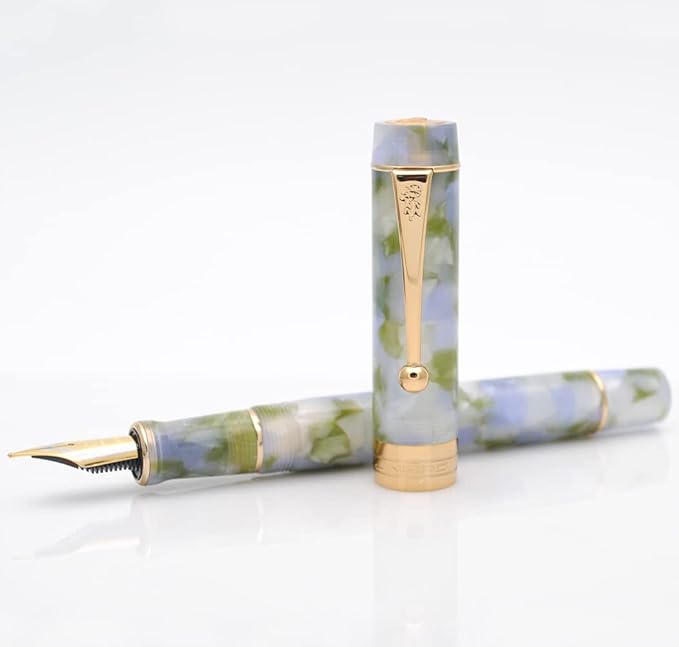 JINHAO 100 Fountain Pen with Ink Converter (Medium Nib 0.7mm, Seaweed Green)-DeskLoop Office