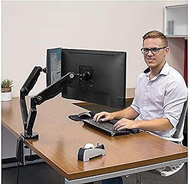 Fellowes Platinum Series Dual Monitor Arm for 40-Inch Monitors, Full Motion, 360° Rotation, VESA Mount with Grommet or Clamp, USB Ports, Ergonomic, Black, 8042501-DeskLoop Office