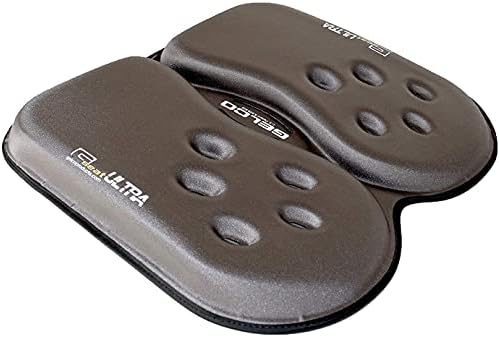 GSeat Ultra Orthopedic Gel and Foam Seat Cushion (Gray) – for Coccyx, Back, Tailbone, Prostate, Postnatal, and Sciatica Pain/Discomfort – Office, Car, Chair, Travel-DeskLoop Office
