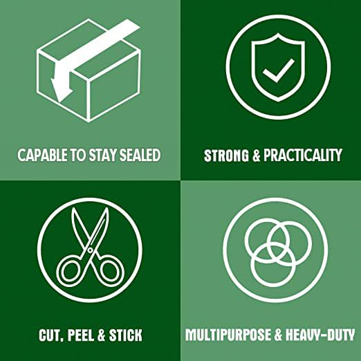 HERKKA Clear Packing Tape, 18 Rolls Heavy Duty Packaging Tape for Shipping Packaging Moving Sealing, Thicker Clear Packing Tape, 1.88 inches Wide, 65 Yards Per Roll, 1170 Total Yards-DeskLoop Office