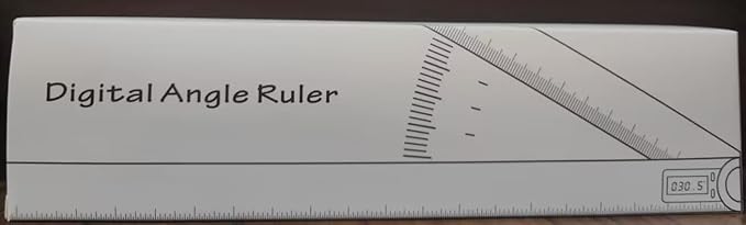 GemRed 82305 Digital Angle Finder GemRed Protractor Stainless steel 7inch 200mm (Black Button)-DeskLoop Office