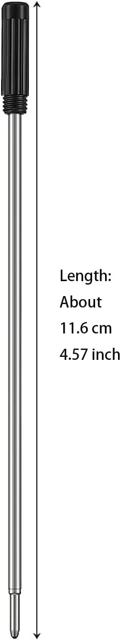 MengRan 4.5'' Ballpoint Pen Refills, Medium Point Pen Refill -Black Ink Pen Refills.Pack of 20 (Black Ink)-DeskLoop Office