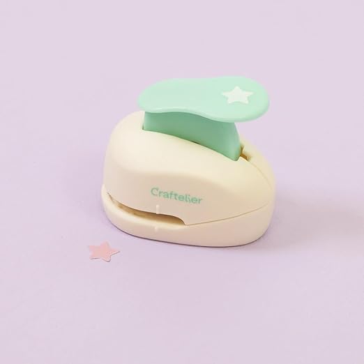 Craftelier - 3/8 Inch Star Hole Punch with Lever Press β Star Hole Puncher for Paper Crafts | Star Punch for Scrapbooking, DIY Cards & Journals | Hole Punch Shapes for Paper & Cardstock.-DeskLoop Office