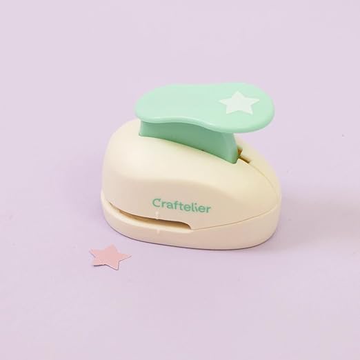 Craftelier - 5/8 Inch Star Hole Punch with Lever Press β Star Hole Puncher for Paper Crafts | Punch for Scrapbooking, DIY Cards & Journals | Hole Punch Shapes for Paper & Cardstock.-DeskLoop Office