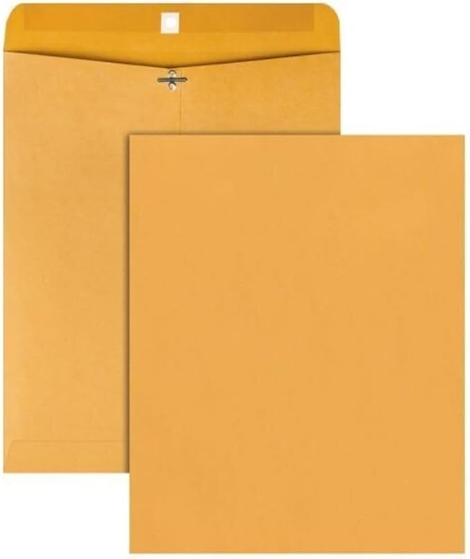 Catalog Envelopes (Open End), Brown Kraft, 28 Pound. 500 Per Pack. (Clasp, 6.5"x9.5")-DeskLoop Office