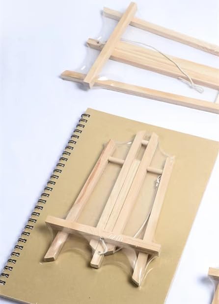 10pack Portable Wood Easel - Desktop Display Rack for Parties and Events - Versatile Wood Art Stand for Artists and Creations
