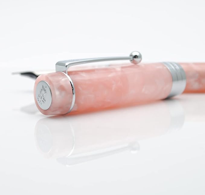 JINHAO 100 Fountain Pen with Ink Converter (Medium Nib 0.7mm, Sakura Pink with Silver Clip)-DeskLoop Office