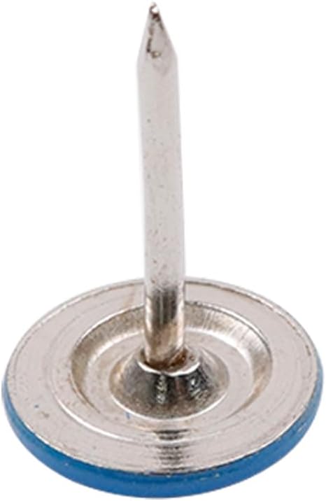 100Pcs Flat Head Upholstery Tacks Home Furniture Decor Tack Upholstery Nails Flat Push Pins Flat Thumb Tacks Blue (11mmx17mm)-DeskLoop Office