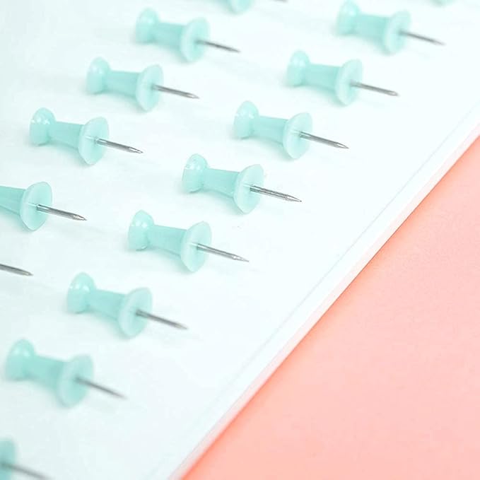 Paper Clips and Binder Clips Set, Metal Assorted Sized Binders with Push Pins, Cute Office Supplies for Desk, Desk Accessories (Green Set of 3)-DeskLoop Office