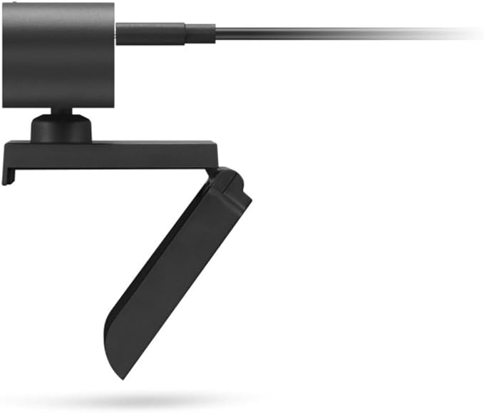 Lenovo HD 1080p Webcam (510 FHD)- Black w/ 4X Digital Zoom, 95° Wide Angle, 360° Rotation Pan & Tilt, Dual Microphones & Windows Hello-DeskLoop Office