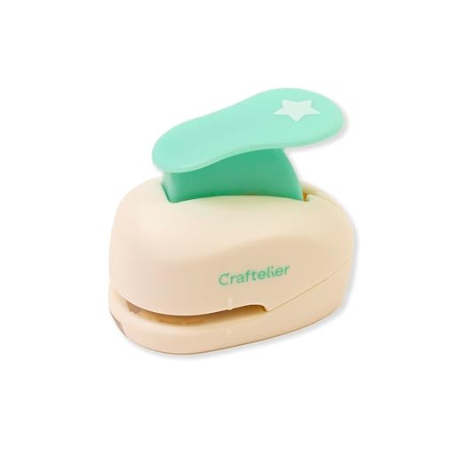 Craftelier - 3/8 Inch Star Hole Punch with Lever Press – Star Hole Puncher for Paper Crafts | Star Punch for Scrapbooking, DIY Cards & Journals | Hole Punch Shapes for Paper & Cardstock.-DeskLoop Office