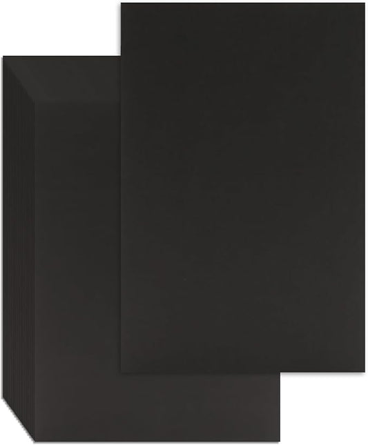 25 Pcs Book Board, Binder Board, Cover Board, Heavy Duty Chipboard for Book Binding, DIY Cardboard (Black, 5 x 7 Inch 80PT)-DeskLoop Office
