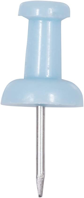 JAM PAPER Colorful Push Pins - Baby Blue Pushpins - 100/Pack-DeskLoop Office